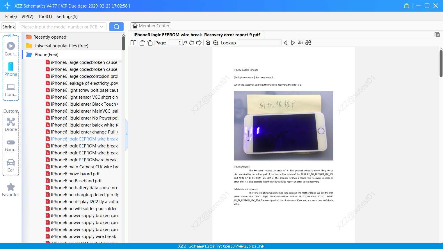 IPhone6 Logic EEPROM Wire Break Recovery Error Report 9